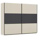 Rauch Möbel SKŘÍŇ S POSOUVACÍMI DVEŘMI, šedá, šampaňská, 261/210/59 cm