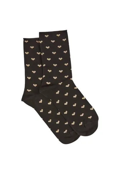Dámské ponožky s potiskem srdíček