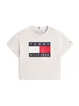 TOMMY HILFIGER Tričko 'Heritage'  námornícka modrá / sivá melírovaná / červená / biela