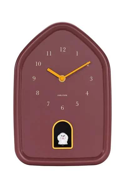 Zvukové nástěnné hodiny Karlsson Modern Doggy 29 x 20 cm