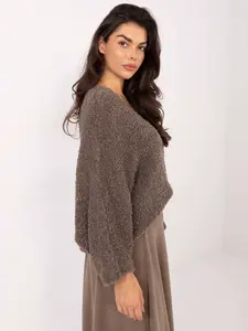 Dámský svetr v tmavě béžové barvě