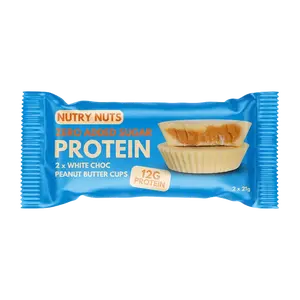 NUTRY NUTS Proteinové košíčky - bílá čokoláda s arašídovým máslem 2 x 21 g