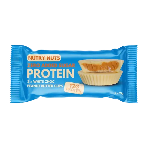 NUTRY NUTS Proteinové košíčky - bílá čokoláda s arašídovým máslem 2 x 21 g