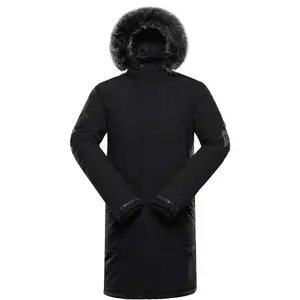 ALPINE PRO WUSS Pánský zimní kabát, černá, velikost