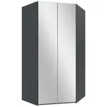 MID.YOU ROHOVÁ ŠATNÍ SKŘÍŇ, barvy grafitu, 120/236/120 cm