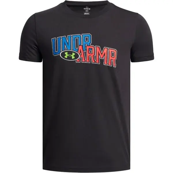 Under Armour OVERLAY WORDMARK Chlapecké tričko, černá, velikost XS