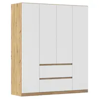 Rauch Möbel ŠATNÍ SKŘÍŇ S OTOČNÝMI DVEŘMI, bílá, dub artisan, 181/210/54 cm