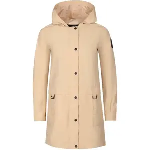 NAX ARESA Dámský kabát s kapucí, béžová, velikost