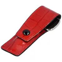 Kožená manikúra a pedikúra croco červená - Solingen Feliksa