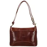Dámská kožená kabelka na rameno hnědá - Delami Vera Pelle Kilveri