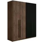 Šatní skříň Wenecja 20 ořech elegant/černá onyx