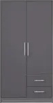 Šatní skříň Smart SR3 Varianta: Bez zrcadla, Barva korpusu + barva dveří: Antracit