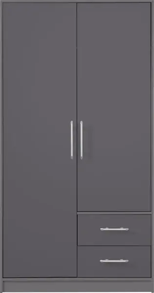 Šatní skříň Smart SR3 Varianta: Bez zrcadla, Barva korpusu + barva dveří: Antracit