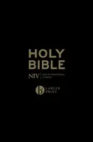 NIV Larger Print Personal Black Leather Bible - New International Version