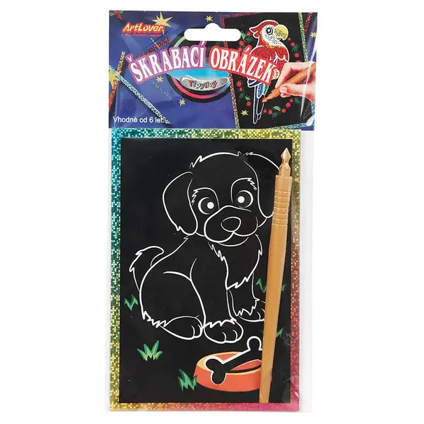 Třpytivý škrabací obrázek