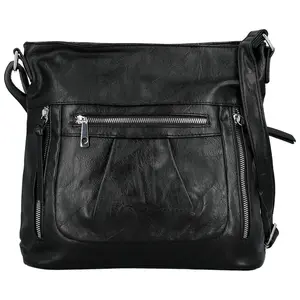 Stylová dámská koženková crossbody kabelka Minja, černá