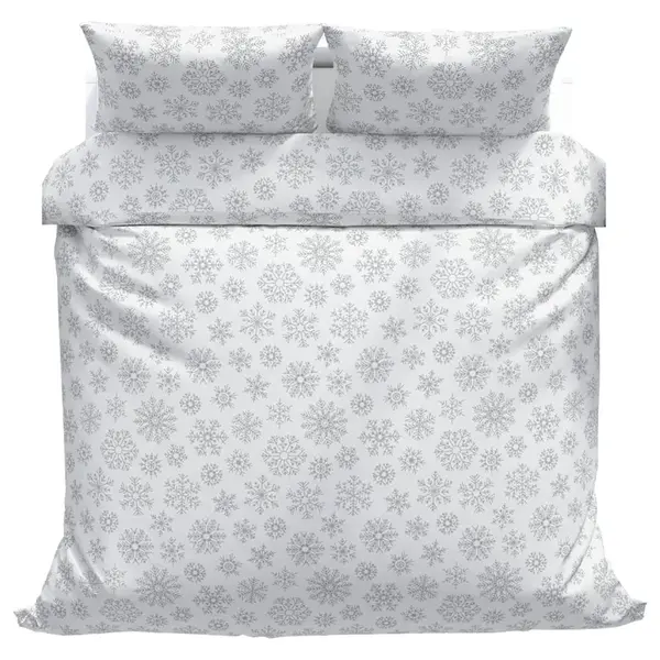 Povlečeme vše Bavlněné povlečení Sněhové vločky 140x200, 70x90 cm