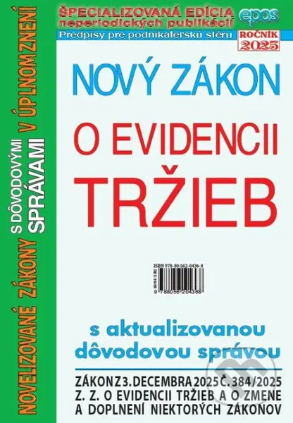 Nový zákon o evidencii tržieb - kniha z kategorie Daně