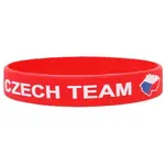 SPORT TEAM SILIKÓNOVÝ NÁRAMOK ČR 3 Silikónový náramok, červená, veľkosť