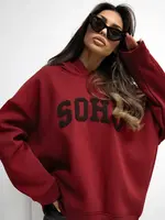 Bordová mikina s kapucňou SOHO