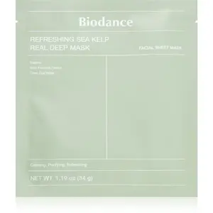 Biodance Refreshing Sea Kelp Real Deep Mask intenzivní hydrogelová maska s extrakty z mořských řas 1 ks
