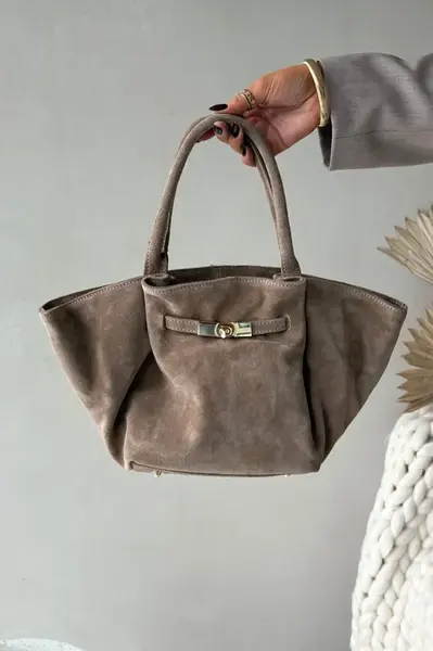 Kožená semišová kabelka Boto béžová