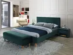 Čalouněná postel AZURRO VELVET 160 x 200 cm zelená