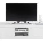 TV stolek s osvětlením Oakland 140 cm, bílý