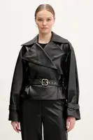 Kožená bunda HUGO Lanitte