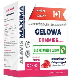 Alavis Maxima Gelowa Gummies jahoda žvýkací 120 tablet + 60 kapslí