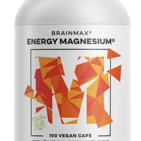 BRAINMAX Energy Magnesium®, 1000 mg, Hořčík Malát 200 mg, 100 kapslí