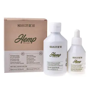 Zklidňující dárková sada pro citlivou pokožku hlavy Selective Professional Hemp + dárek zdarma