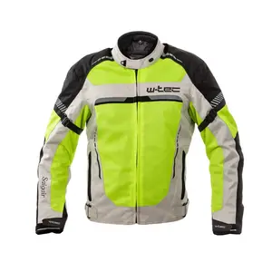 Pánská letní moto bunda W-TEC Saigair Fluo Yellow-Gray M