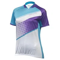 Dámský cyklistický dres Kellys Jody 016 - krátký rukáv Violet-Azure S