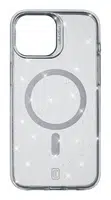 Třpytivý zadní kryt Cellularline Sparkle Mag s podporou Magsafe pro Apple iPhone 15 Pro, transparentní