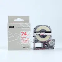 Epson LK-6TRN, ST24RW, 24mm x 9m, červený tisk / průhledný podklad, kompatibilní páska