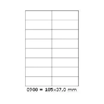 Samolepicí etikety 105 x 37 mm, 16 etiket, A4, 100 listů