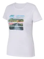 Husky Tee Flo L M, white Dámské bavlněné triko