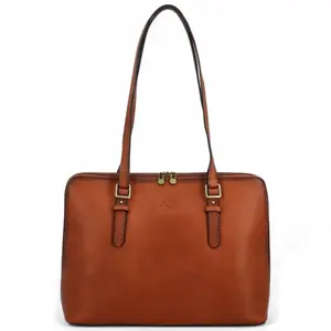 Dámská kožená kabelka na rameno světle hnědá - Katana Vitoria