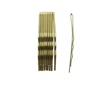 Vlnitá sponka Duko 526Z - 6 cm, zlatá - 10 ks