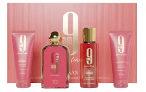 Afnan 9AM Pour Femme - EDP 100 ml + sprchový gel 100 ml + tělový závoj 150 ml + tělové mléko 100 ml