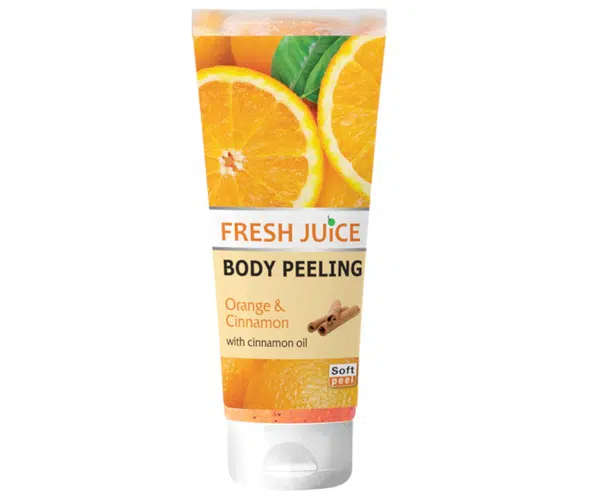 Tělový peeling Fresh Juice - Pomeranč a Skořice 200 ml