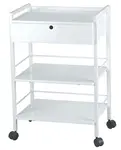 Kosmetický stolek na kolečkách SilverFox 1019A - 1 zásuvka, bílý + dárek zdarma