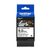 Brother HSe-221E Pro Tape, 9 mm x 1.5 m, černý tisk / bílý podklad, originální páska