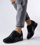 Gemre Black lace-up leather Jazzar shoes