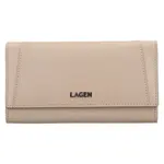 Dámská kožená peněženka Lagen Carlas - krémová