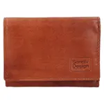Menší dámská kožená peněženka SendiDesign Clio - koňak