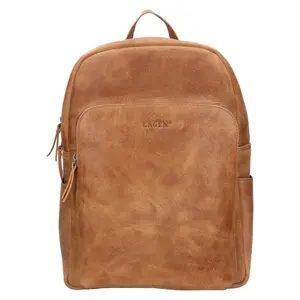 Pánsky kožený business batoh Lagen Albert - koňak