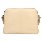 Dámska kožená crossbody kabelka SendiDesign Matilda - béžová