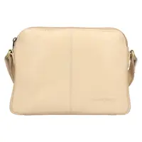 Dámska kožená crossbody kabelka SendiDesign Matilda - béžová